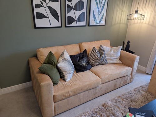 Yellow sofa set - x2, two
