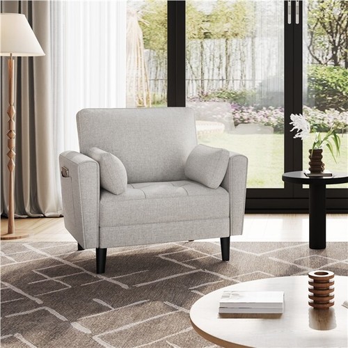 Modern single sofa fabric - single,