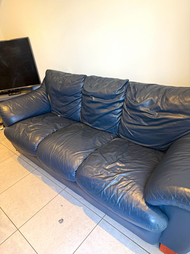 Blue leather seater and - blue,