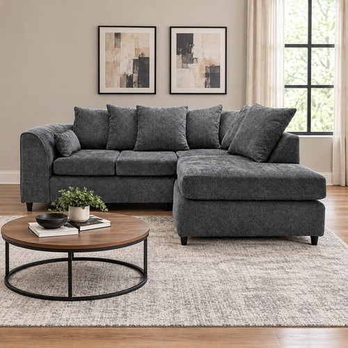Dark grey corner seater sofa - corner,
