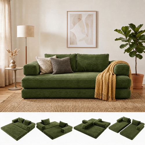 Seater folding sofa bed - seater, 5in1