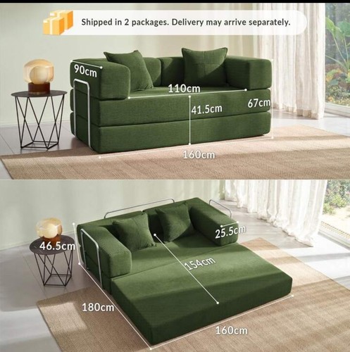 Seater foldable sofa bed - 2-seater,