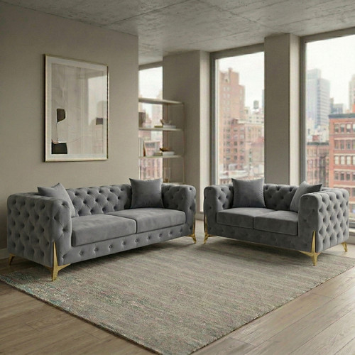 New italian chesterfield - new, 3+2