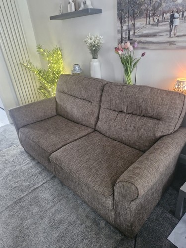 Brown fabric seater sofa - brown,