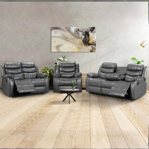 Roma recliner grey - roma, sofa