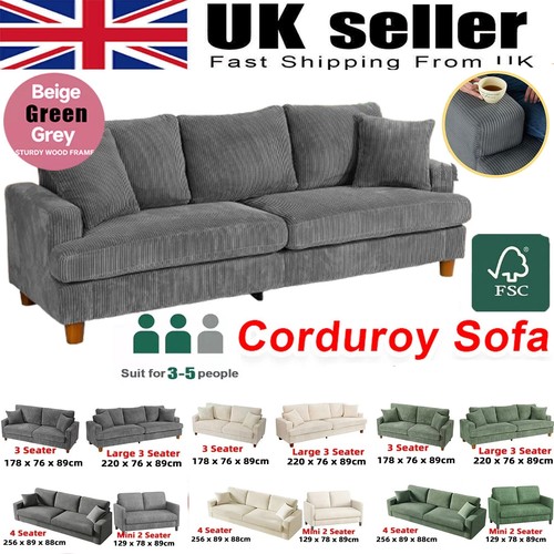 Seater corduroy sofa jumbo - 4,