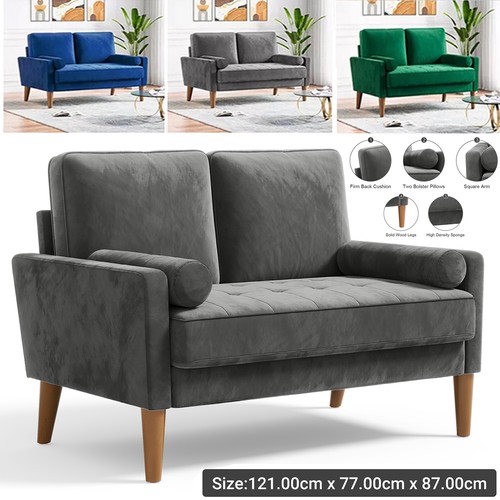 Seater velvet sofa with 2 - 2,