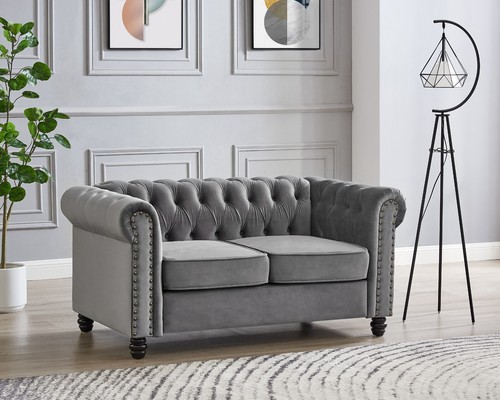 Velvet sofa chesterfield 3 - velvet,
