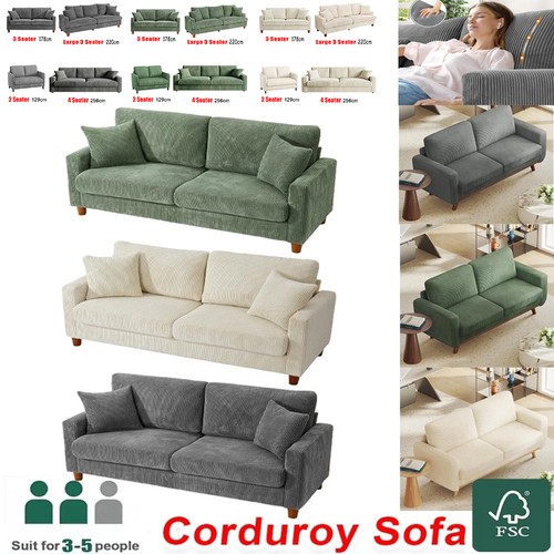 Seater corduroy sofa - 4,