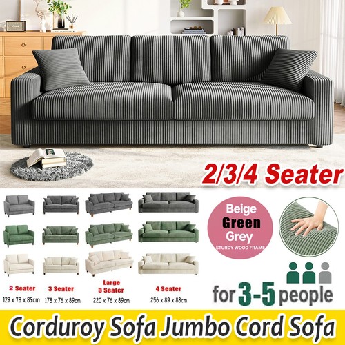 Seater corduroy sofa bed - 3,