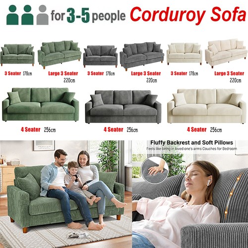 Seater corduroy sofa - 2/3/4,