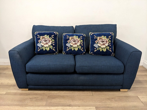 Sofa seater blue fabric - 2,