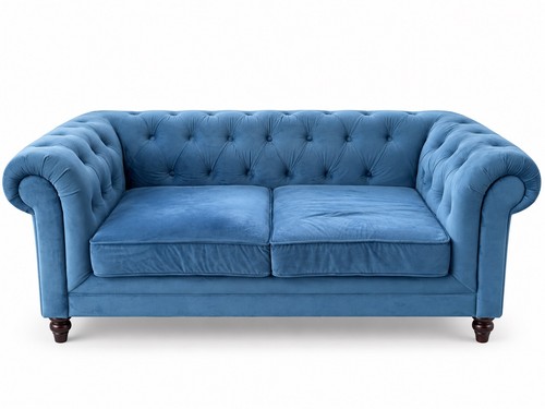 Blue velvet chesterfield - blue,