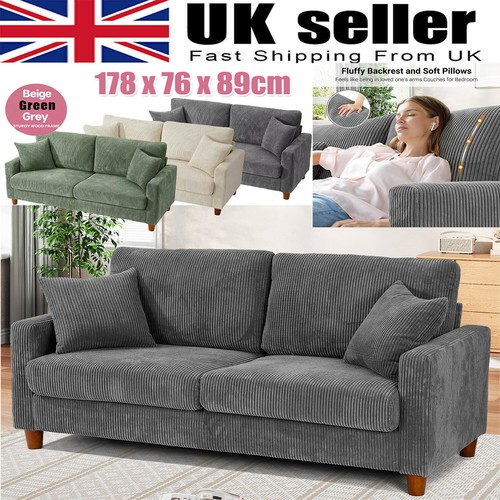 Corduroy sofa seater - seater, modern