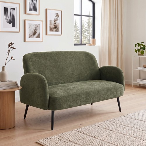 132cm seater sofa velvet - 2,