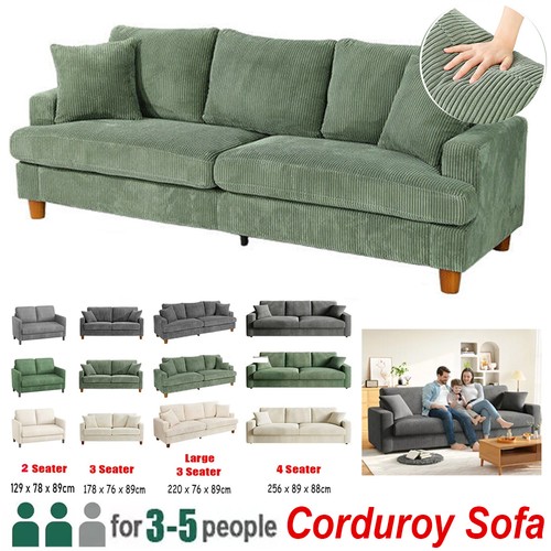 Seater corduroy sofa - corduroy, jumbo