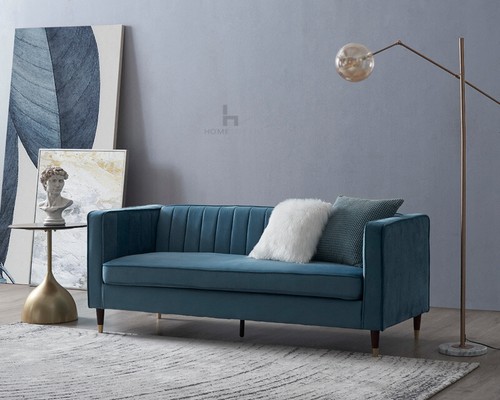 Velvet fabric sofa - 1,, 3
