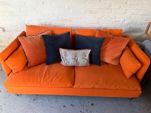 Ikea orange two seater - orange,