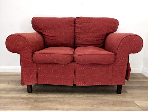 Sofa seater red patterned - sofa,