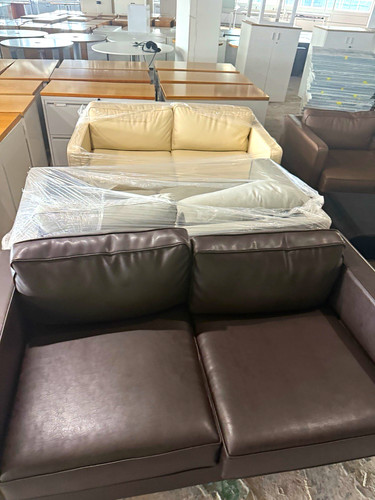 Brown leather upholstered - brown,