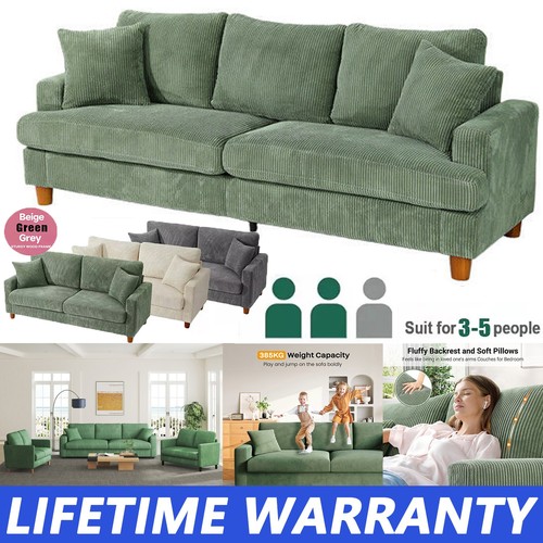 Seater corduroy sofa - 3/4, jumbo