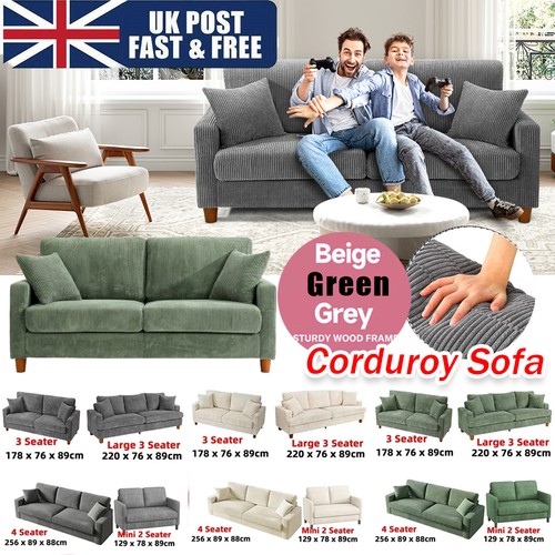 Seater corduroy sofa jumbo - 3/4,